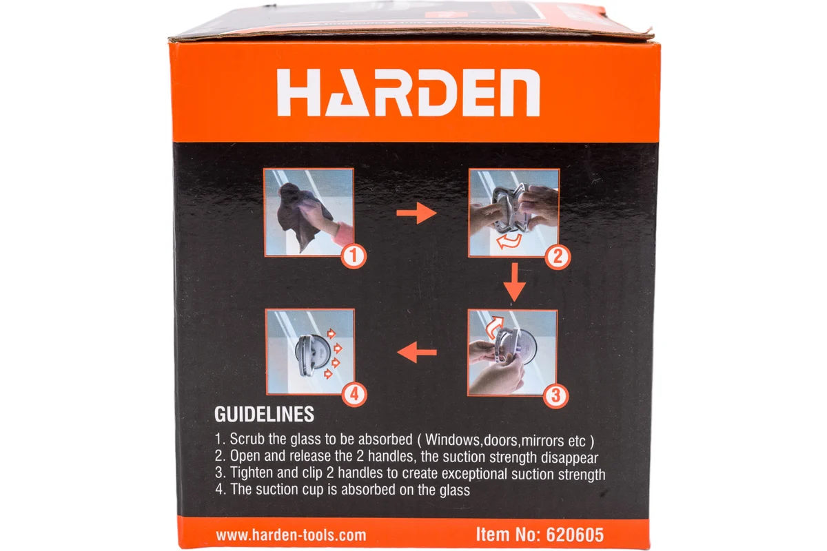 Стеклодомкрат HARDEN одиночный алюминиевый 620605