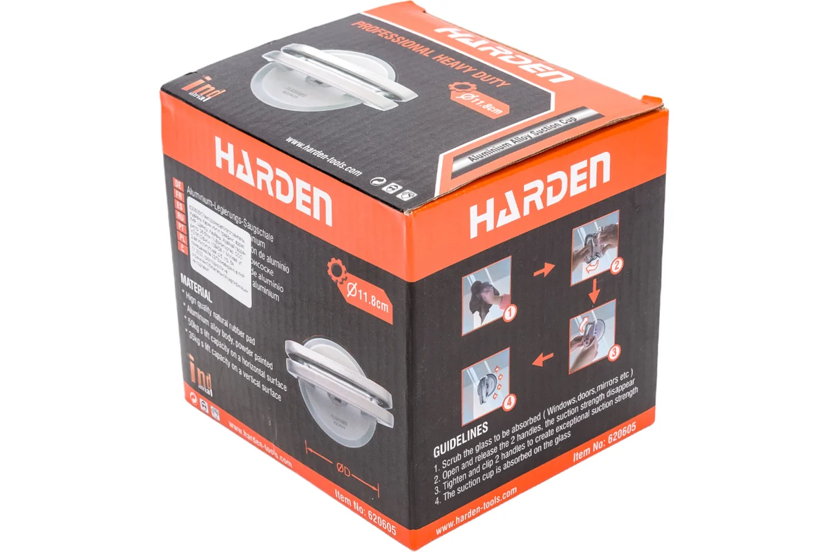 Стеклодомкрат HARDEN одиночный алюминиевый 620605