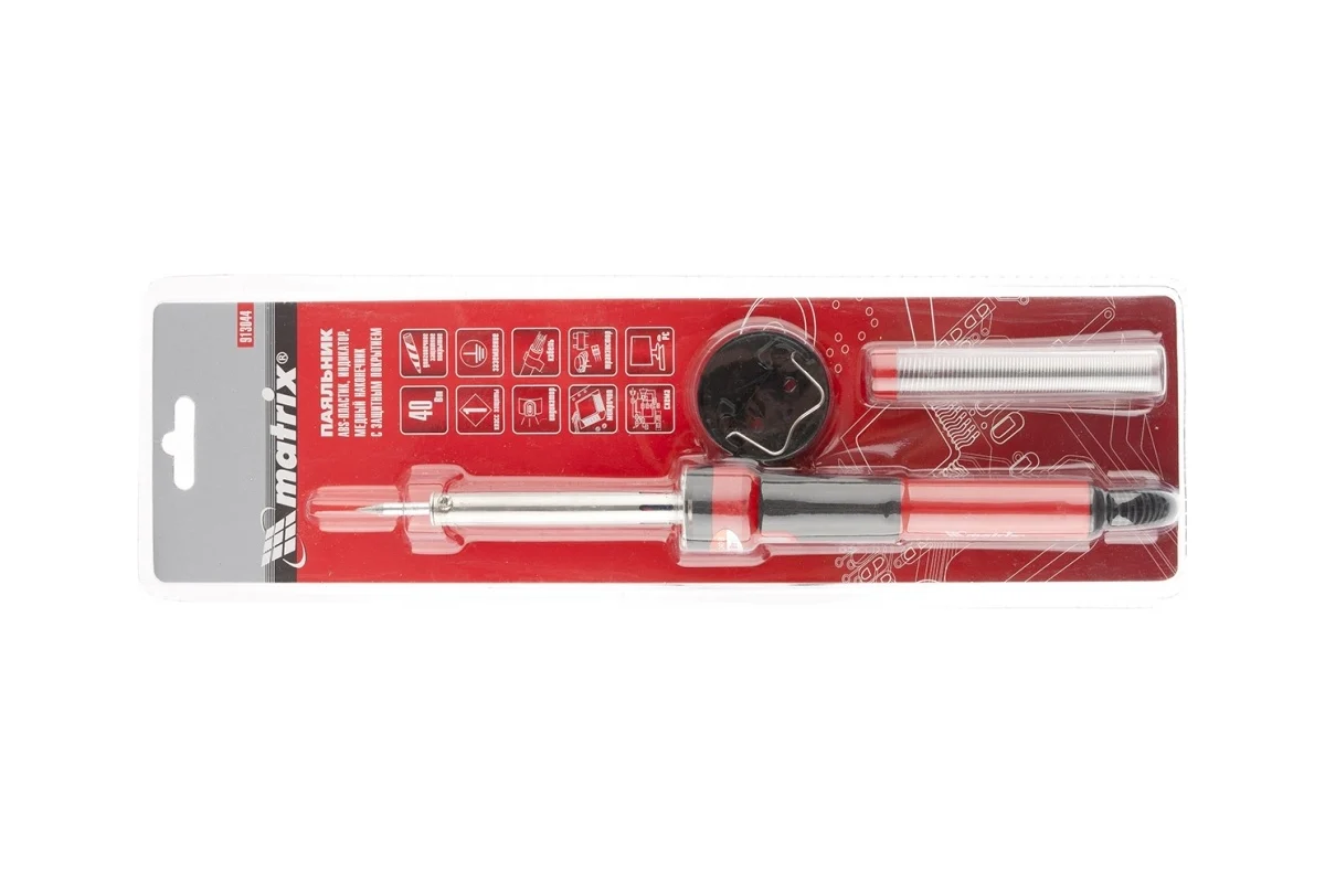 Паяльник 220В, 40W MATRIX 913044