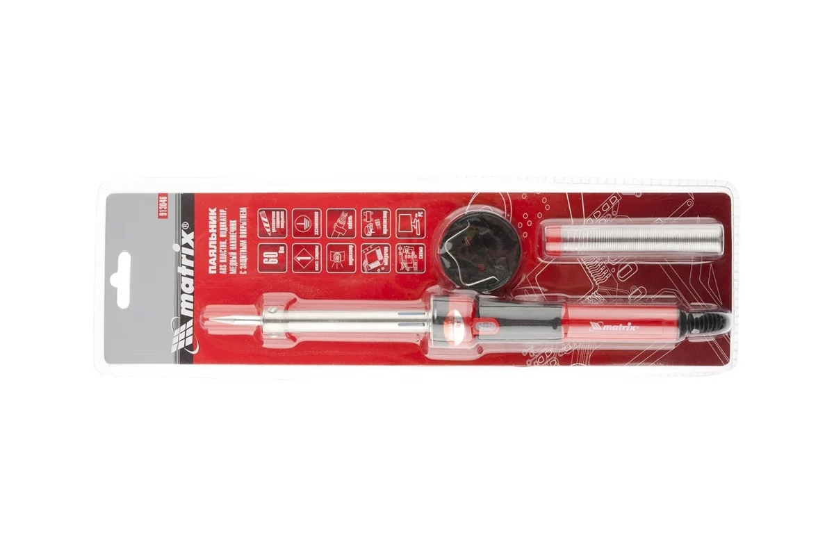 Паяльник 220В, 60W MATRIX 913046