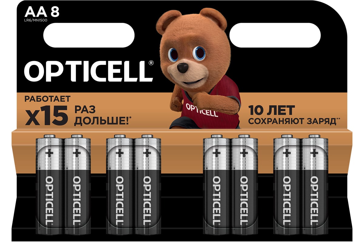 Батарейки Opticell AA 8шт 5051008