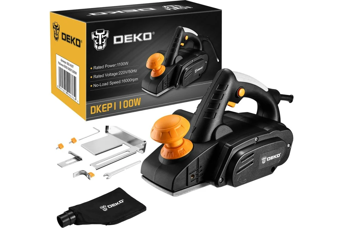 Рубанок DEKO DKEP1100W, 1100Вт 063-4197