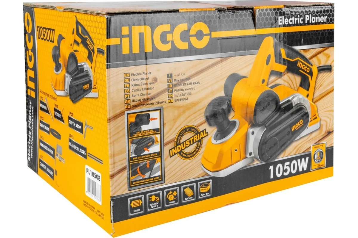 Электрорубанок INGCO INDUSTRIAL PL10508