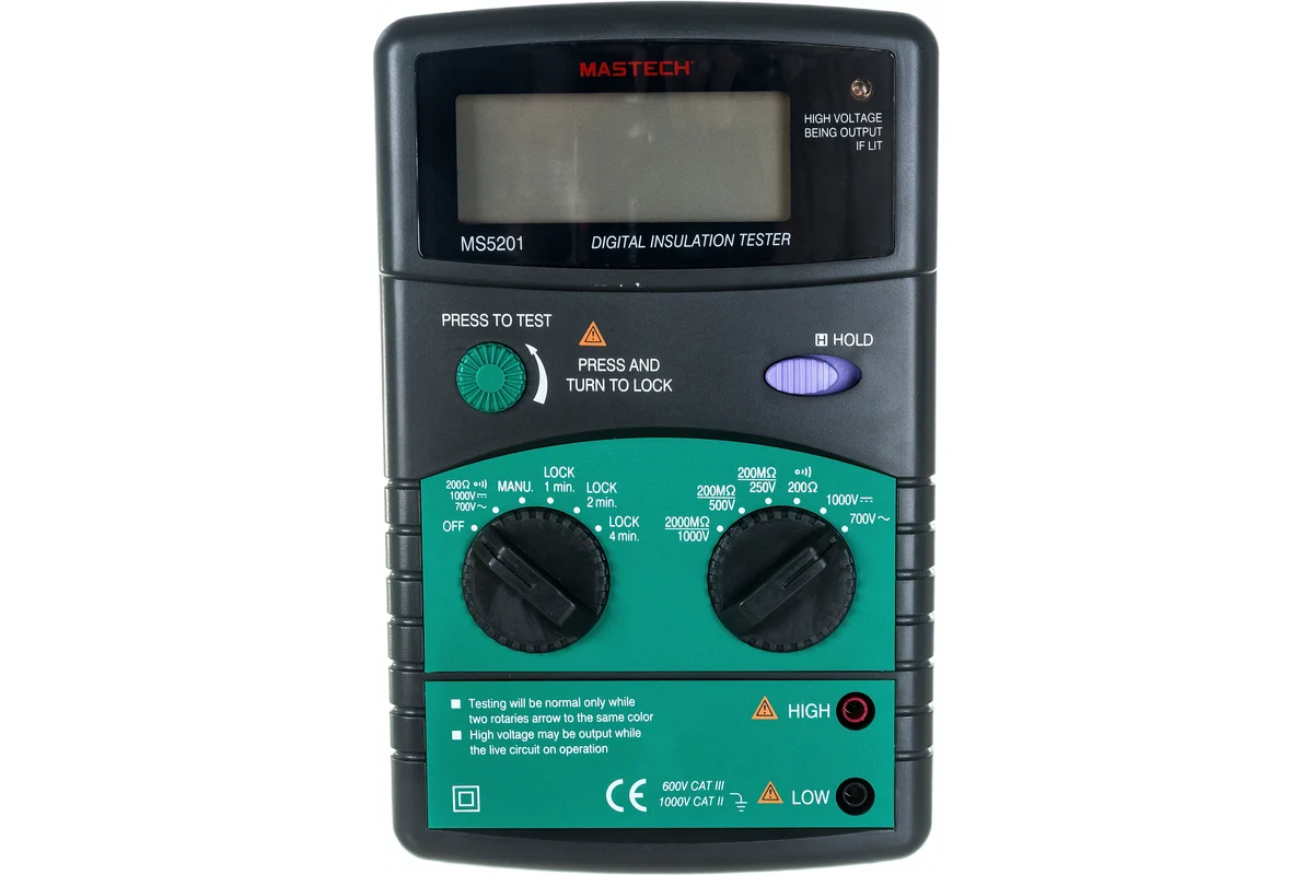 Измеритель сопротивления изоляции MS5201 Mastech 13-1346