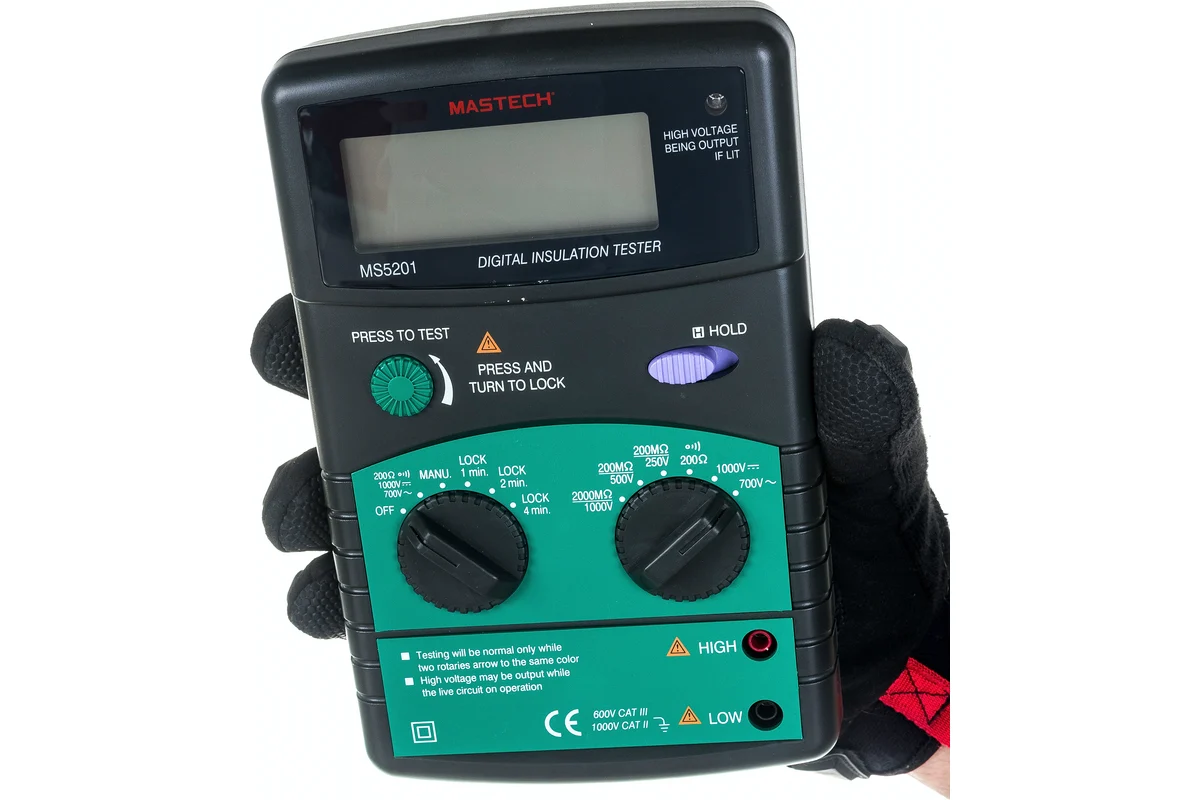 Измеритель сопротивления изоляции MS5201 Mastech 13-1346