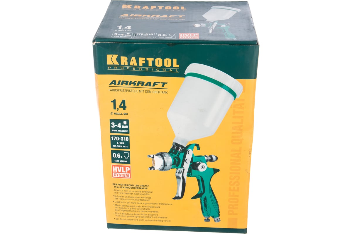 Пневматический краскопульт KRAFTOOL AirKraft 06522-1.4
