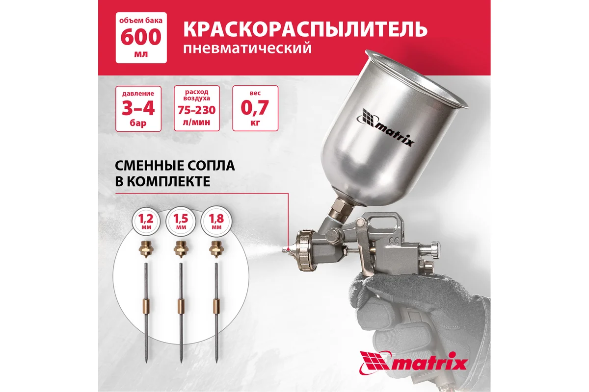 Пневматический краскораспылитель MATRIX 57314