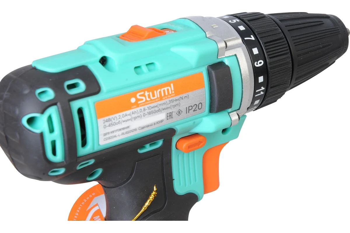Аккумуляторная дрель-шуруповерт Sturm CD3224L