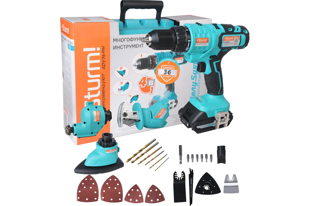 Аккумуляторный мультитул Sturm 1BatterySystem CMT1802