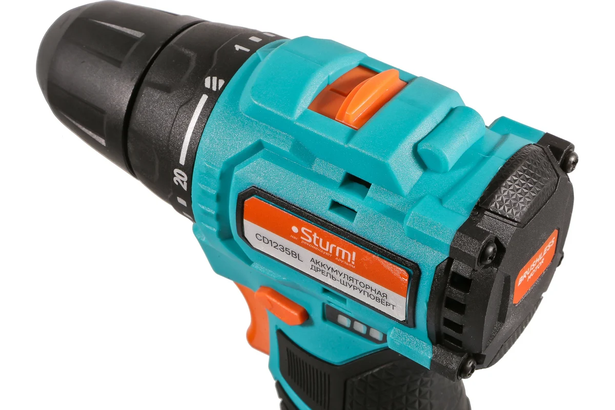 Аккумуляторный шуруповерт Sturm 1BatterySystem12V CD1235BL