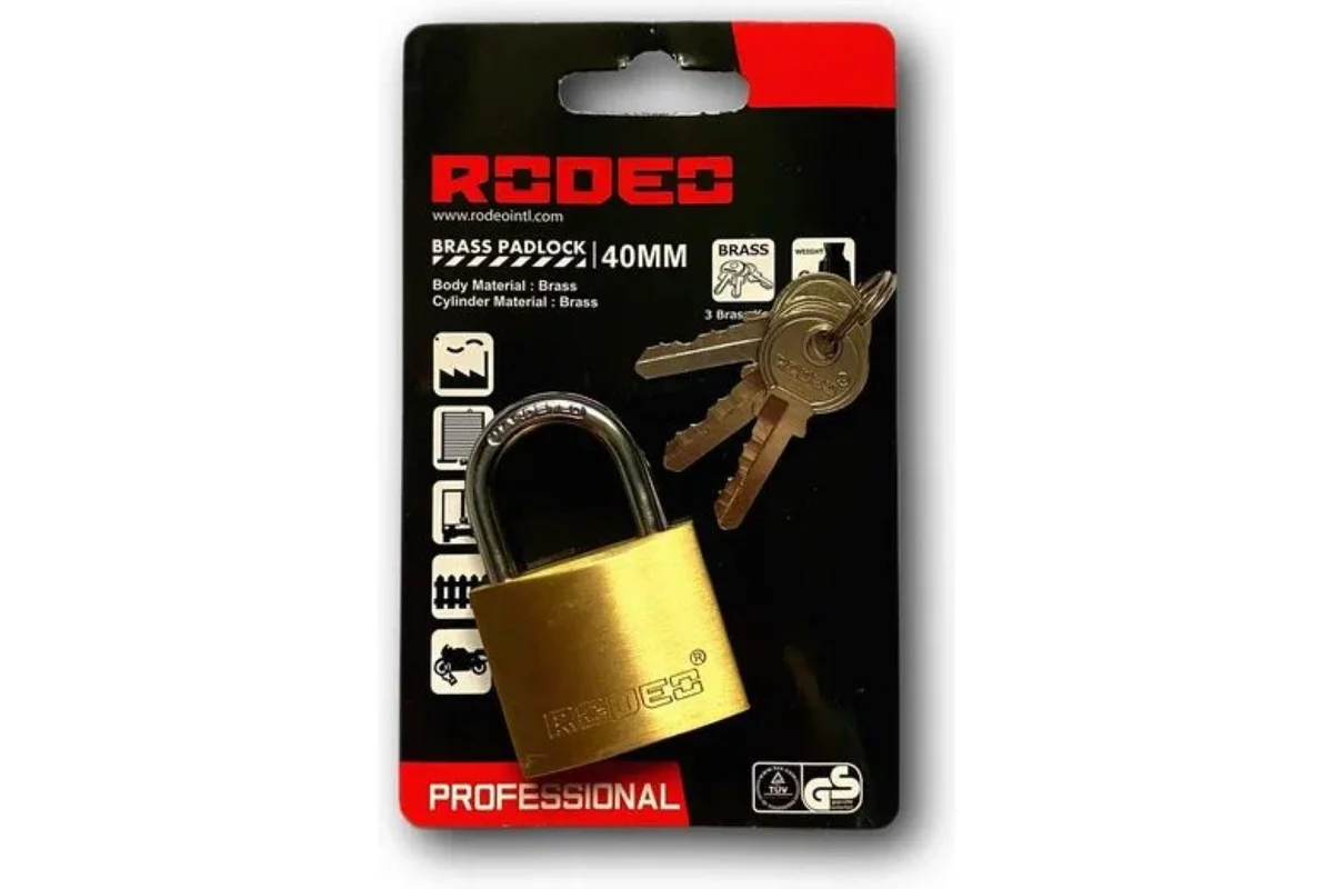 Замок навесной RODEO латунный 40 мм 6100240