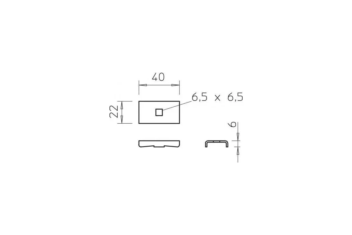 Фиксатор OBO Bettermann 40x22 мм 6221084