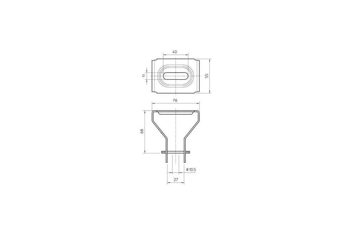 Потолочная скоба OBO Bettermann 80x40 мм 6356055