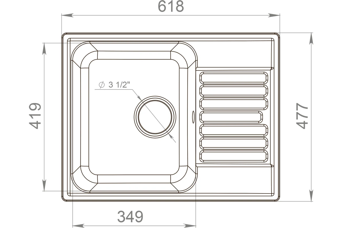 Кухонная мойка Reflection Prima бежевый RF0460BE