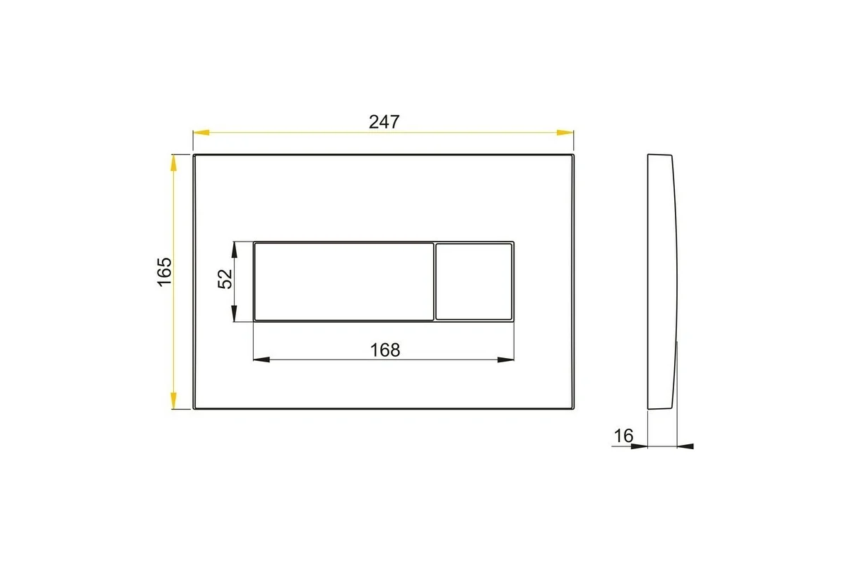 Кнопка управления Alcadrain M372 хром - матовая 00022158