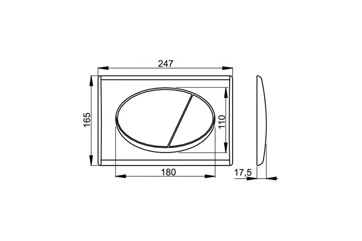 Кнопка управления Alcadrain M70 белая 00023205