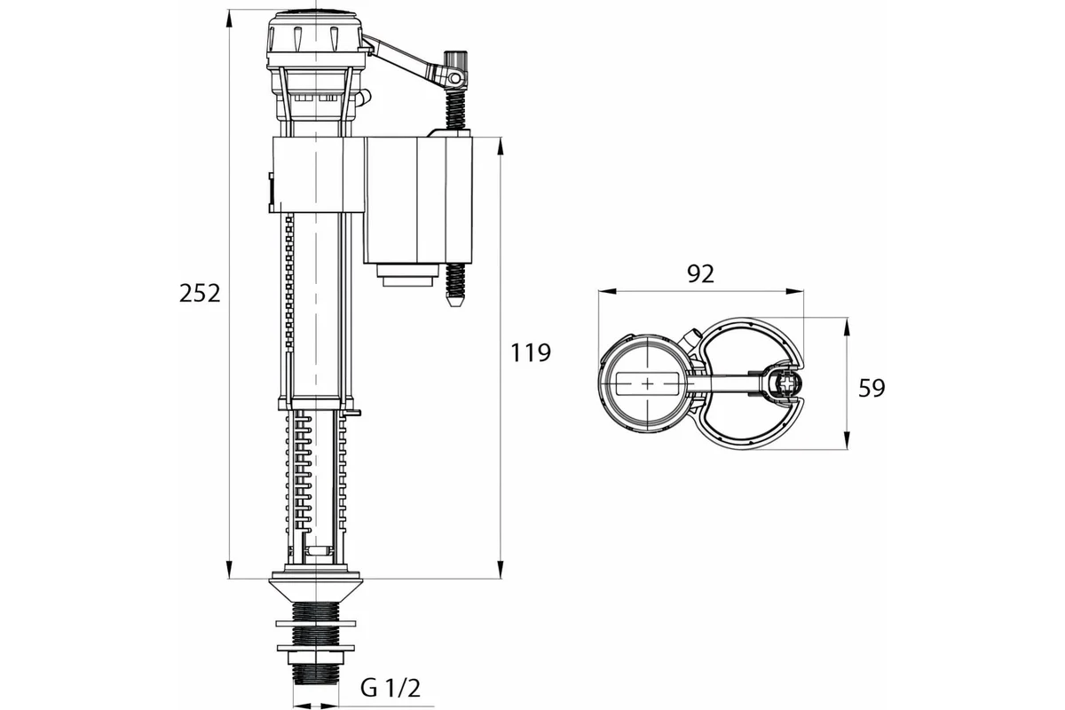 Впускной клапан IDDIS нижний подвод F012400-0007
