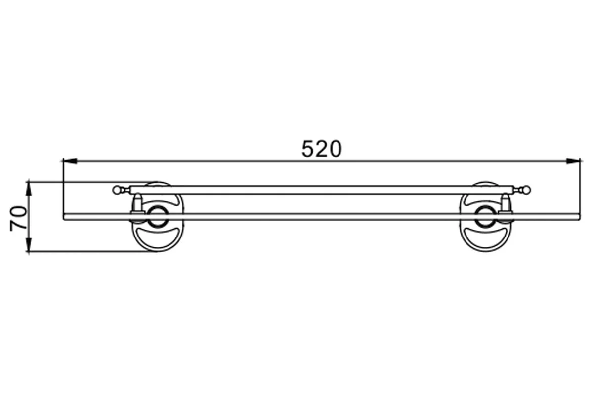 Стеклянная полка Frap F1907 514806