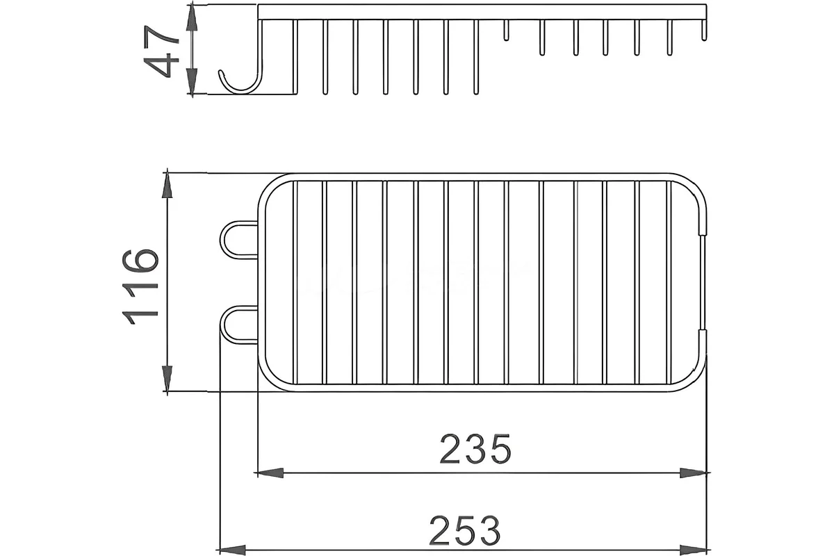 Полка металлическая решетчатая Haiba HB338