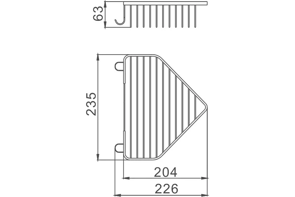 Угловая полка Haiba HB335
