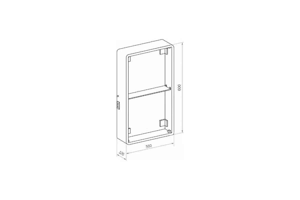 Зеркало-шкаф Reflection Black led 450x800 RF2003BL