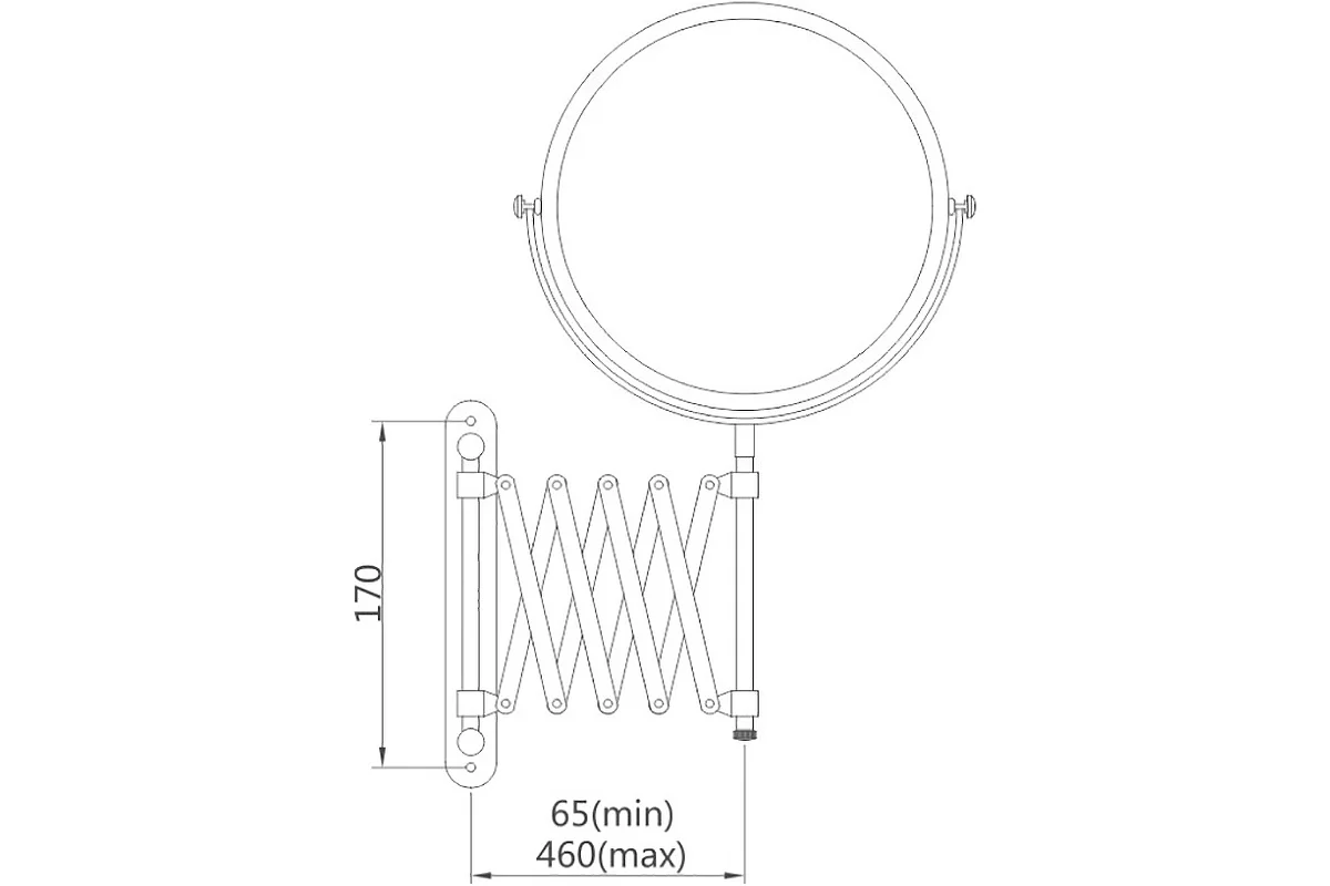 Зеркало косметическое увеличительное HAIBA HB6408