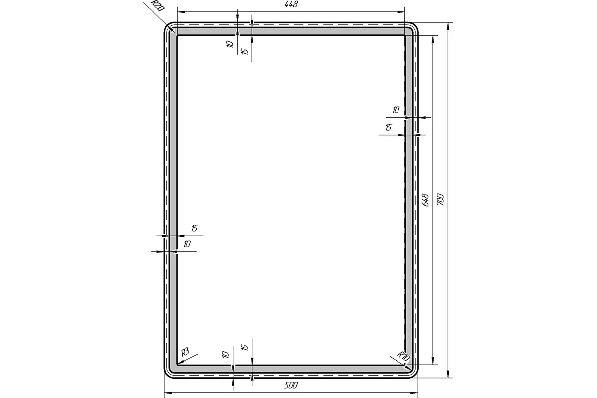 Зеркало Dreja eco Tiny 50 99.9021