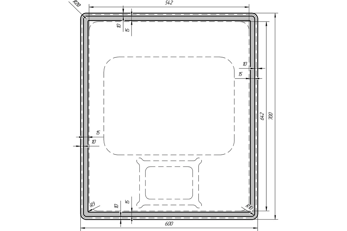Зеркало Dreja eco Tiny 60 99.9022