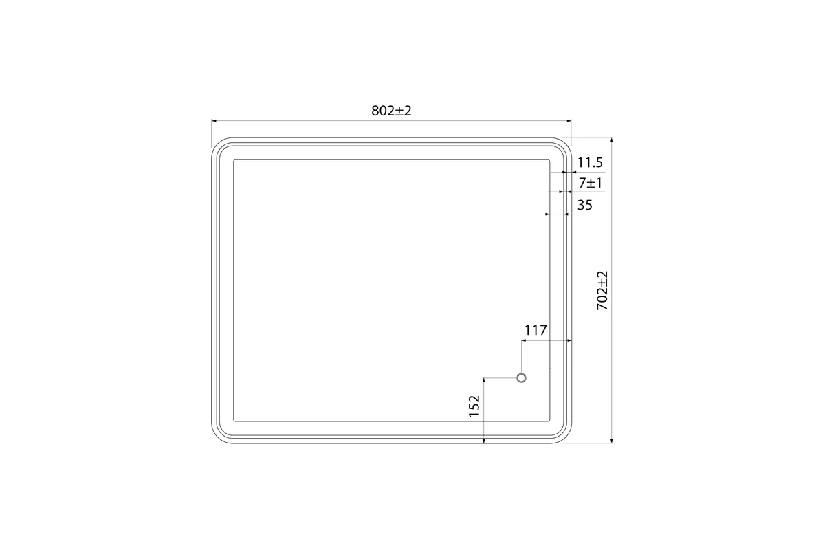 Зеркало IDDIS Cloud 80 см CLO8000i98
