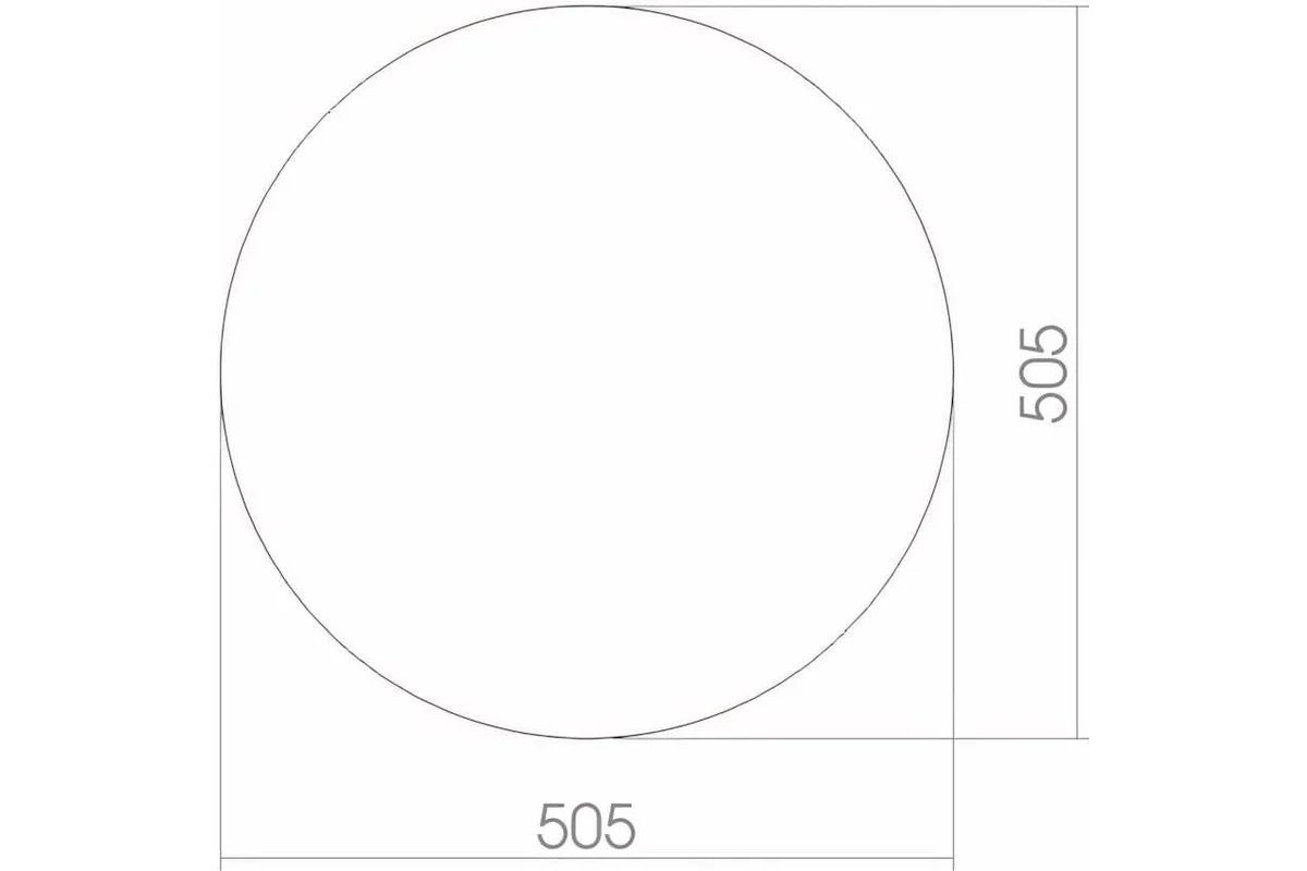 Зеркало mixline круглое 500 мм 525021