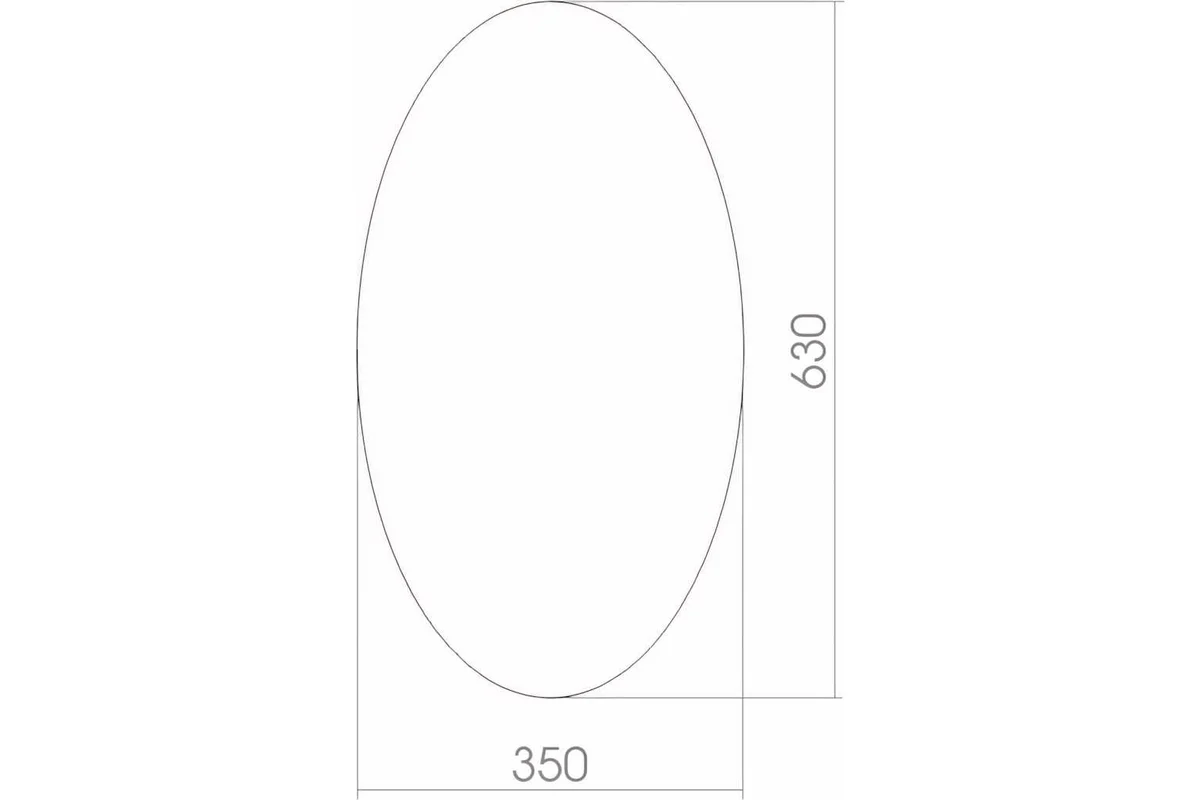Зеркало mixline овал 350х630 525519