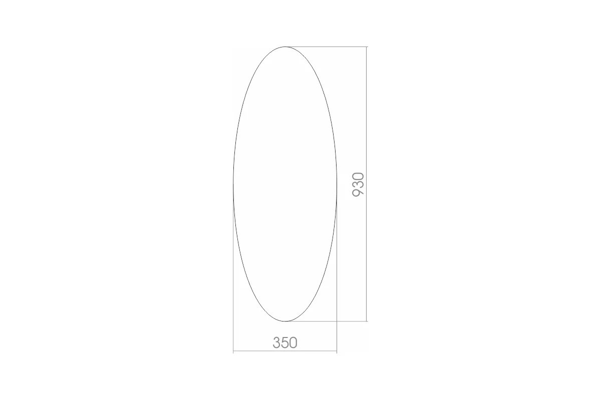 Зеркало mixline овал 350х930 525520
