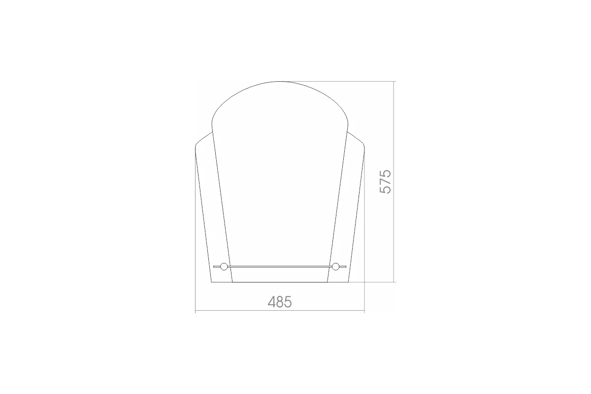 Зеркало mixline Пион 485х575 с полкой 525004