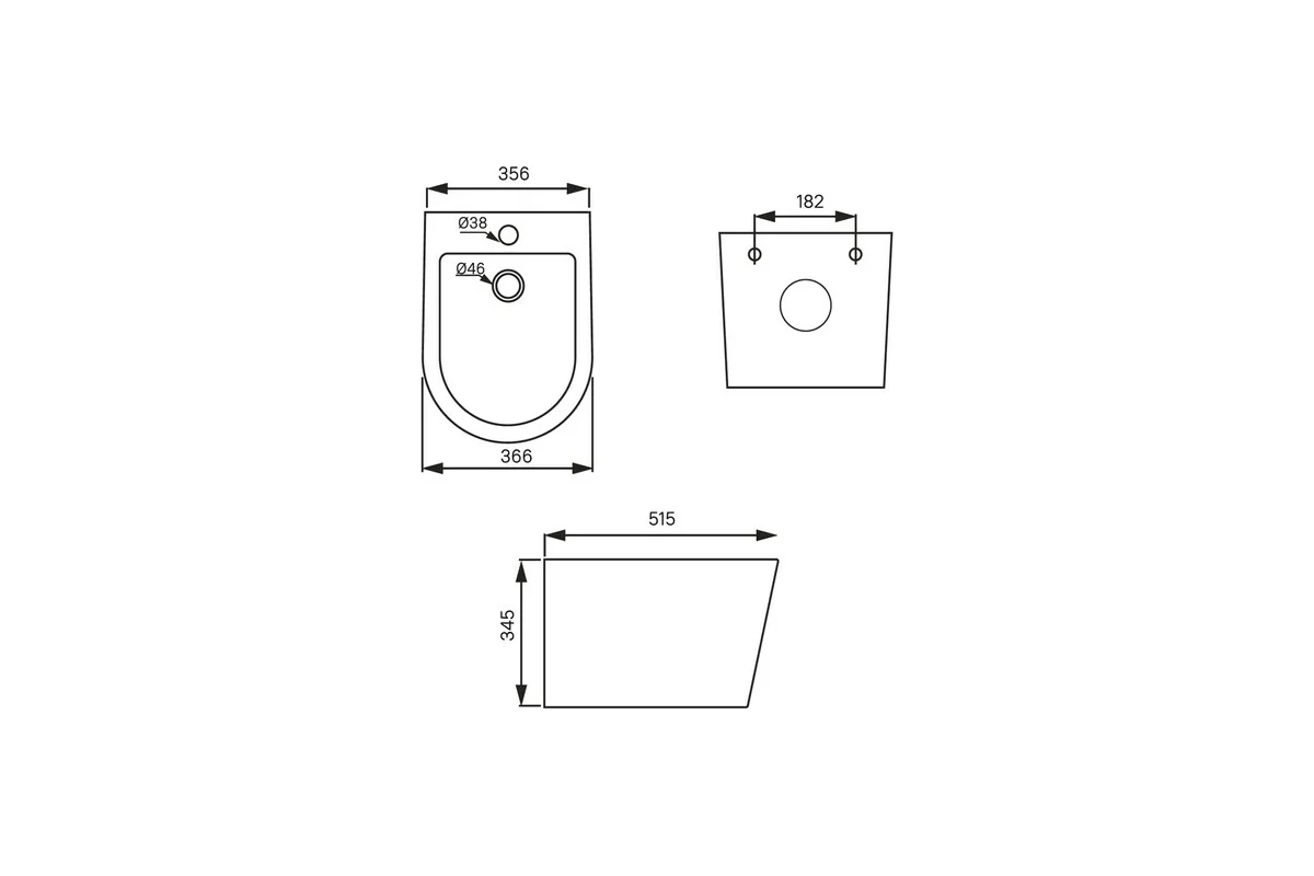 Подвесное биде IDDIS Calipso CALRW02i82