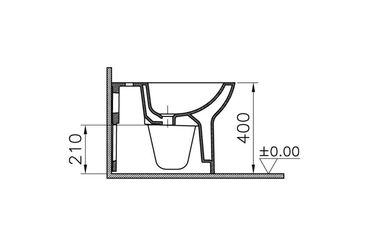 Напольное биде Vitra S20 5509B003-0288