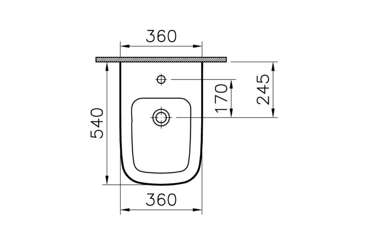 Напольное биде Vitra S20 5509B003-0288