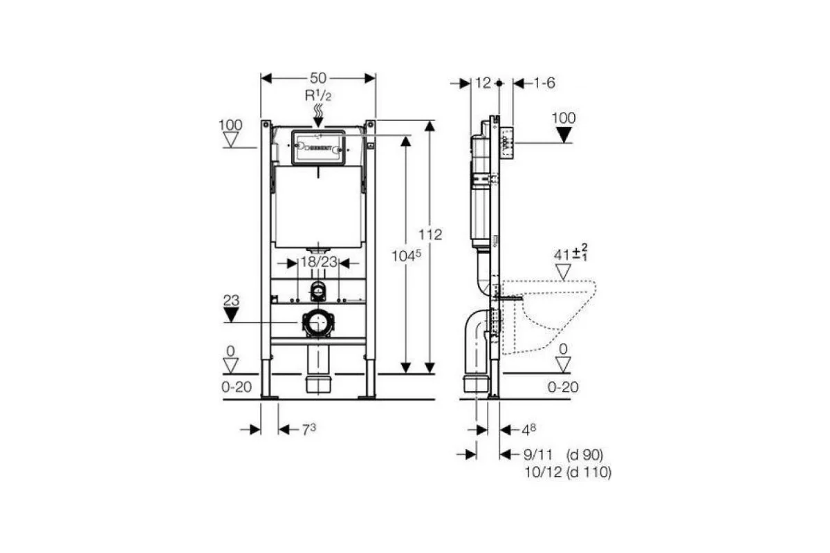 Комплект Duofix Geberit 458.161.21.1