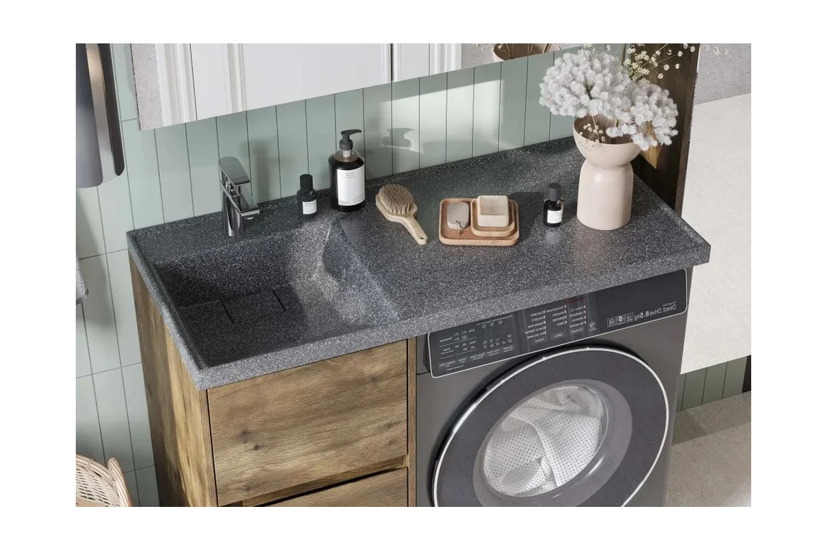 Раковина AQUATON Лондри 1050 графит левая 1A72833KLH21L