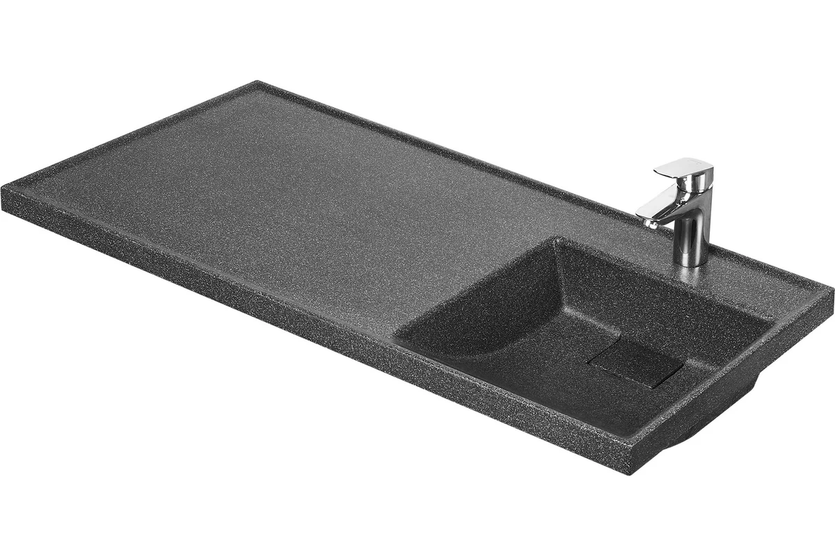 Раковина AQUATON Лондри 1200 графит, правая 1A72243KLH21R