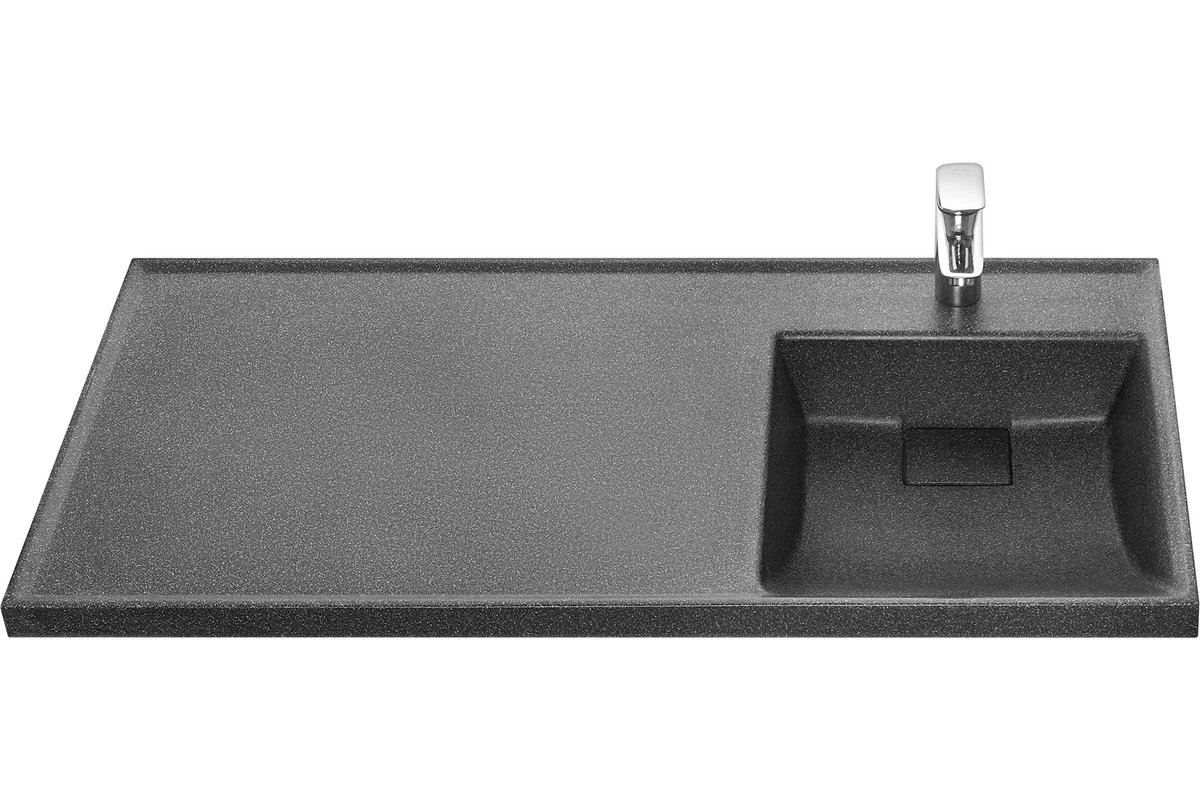 Раковина AQUATON Лондри 1200 графит, правая 1A72243KLH21R