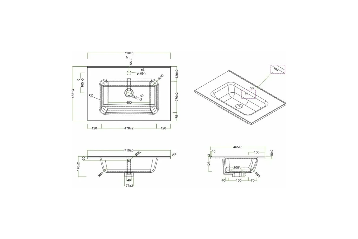 Керамическая раковина BelBagno BB700ETL