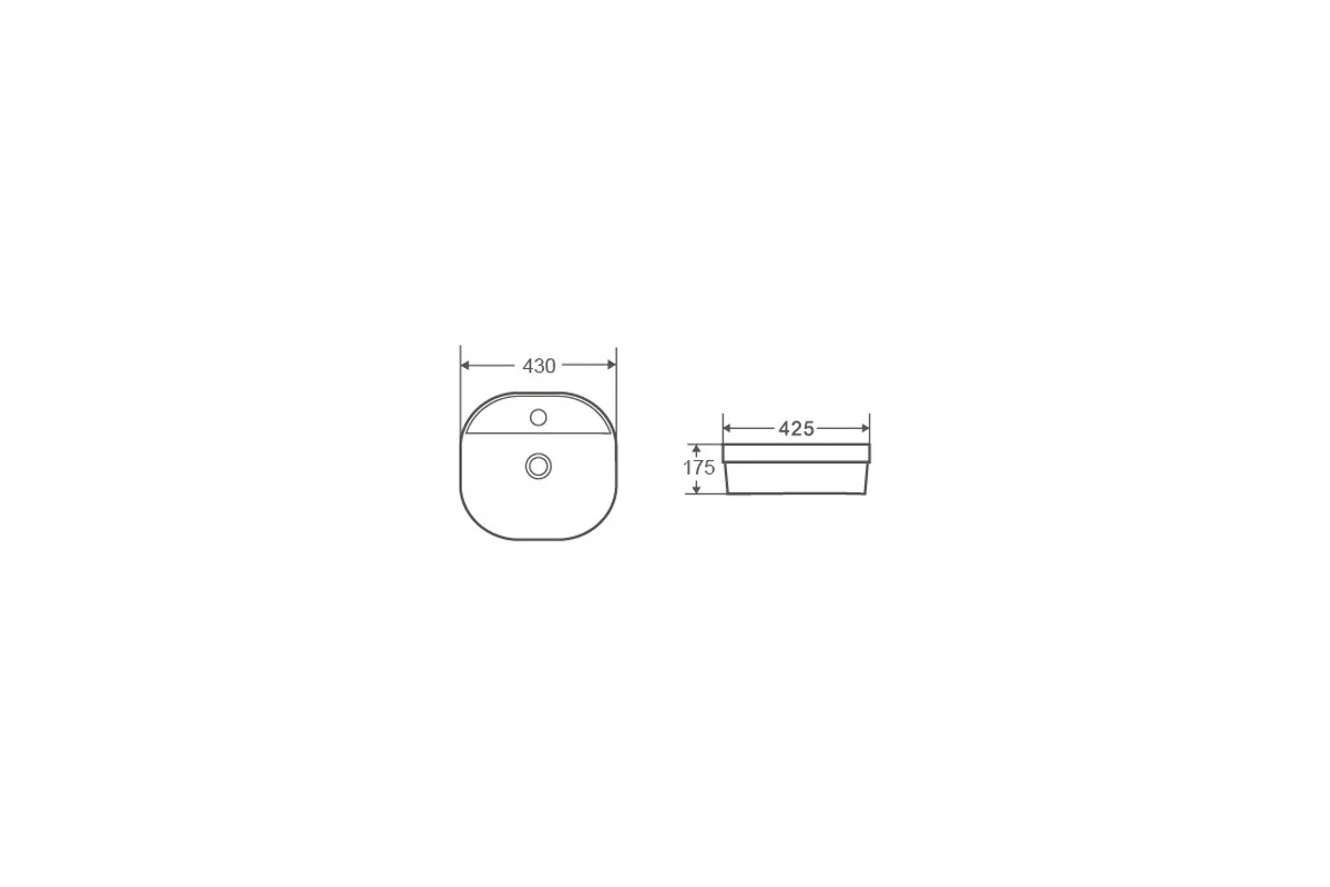 Раковина DK накладная D&K Quadro DT1510916