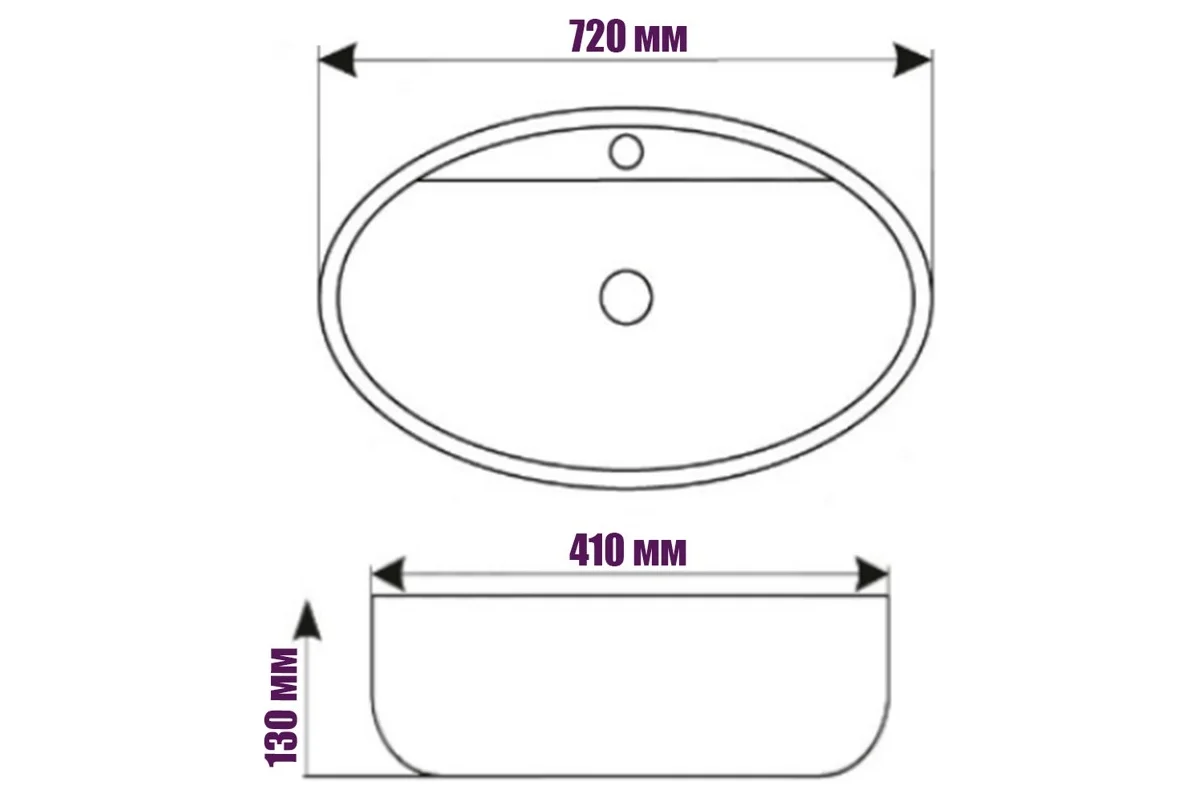 Накладная раковина ROYAL ART AR-1020