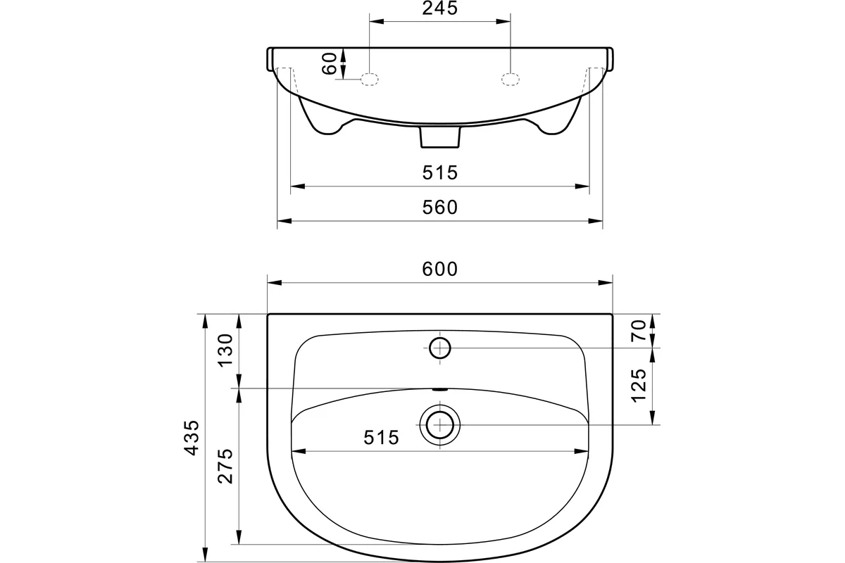 Умывальник Santek Эллада-60 00033114 1WH110198