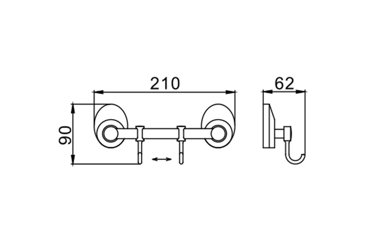 Планка Frap 2 крючка F1615-2 514776
