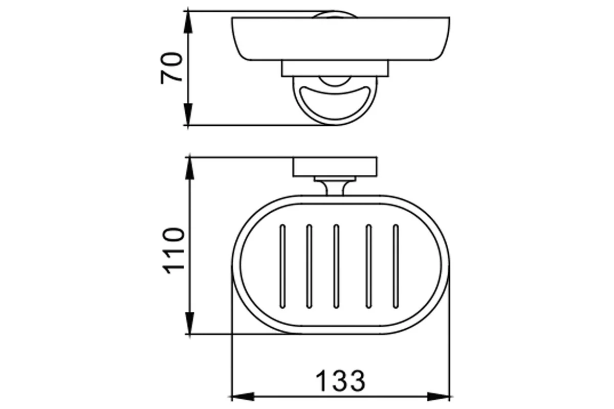Стеклянная мыльница Frap F1902 514817