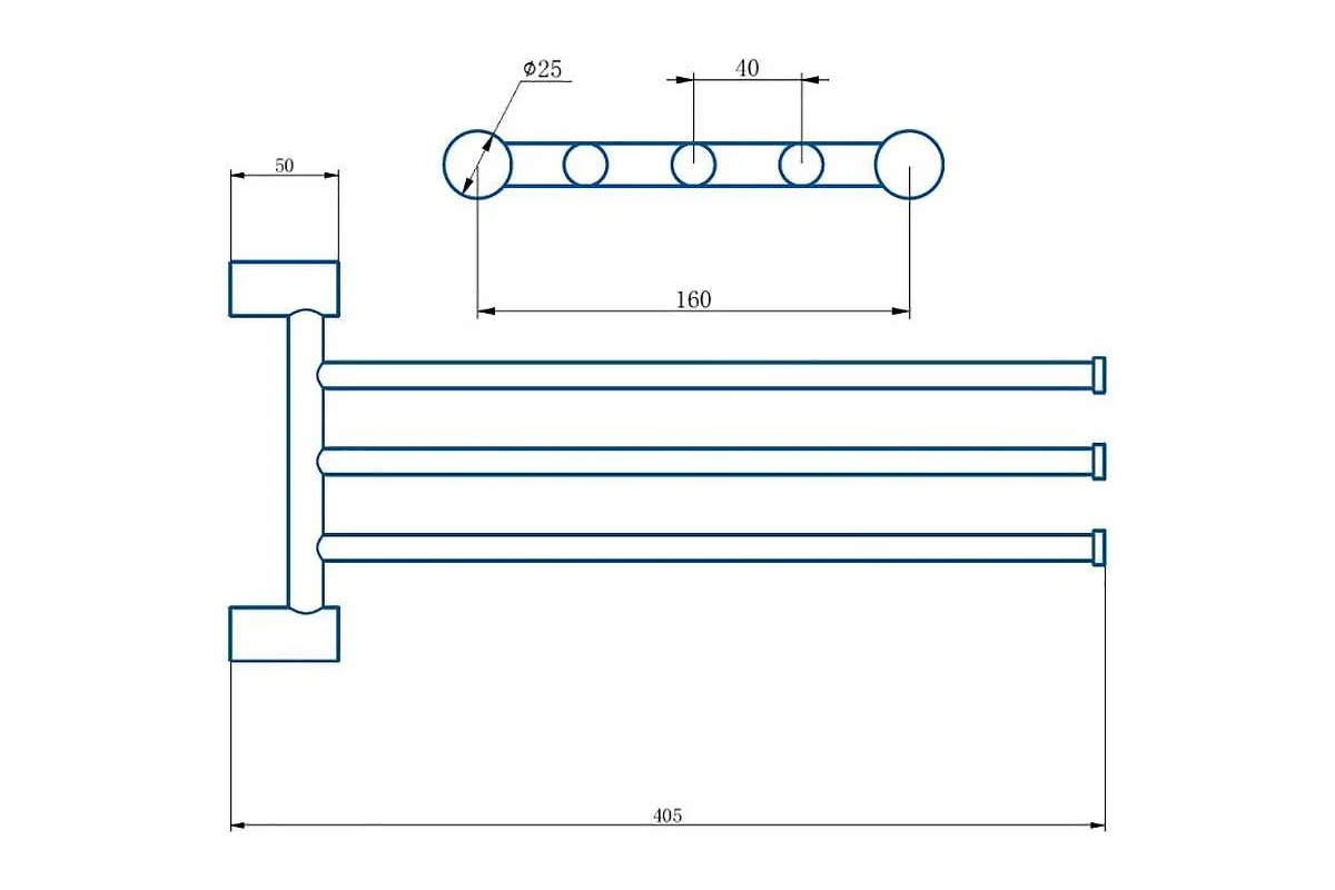 Полотенцедержатель HAIBA черный HB8413-7