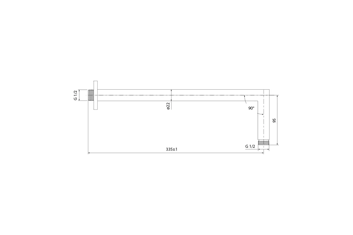 Кронштейн для верхнего душа IDDIS 001SB33i61