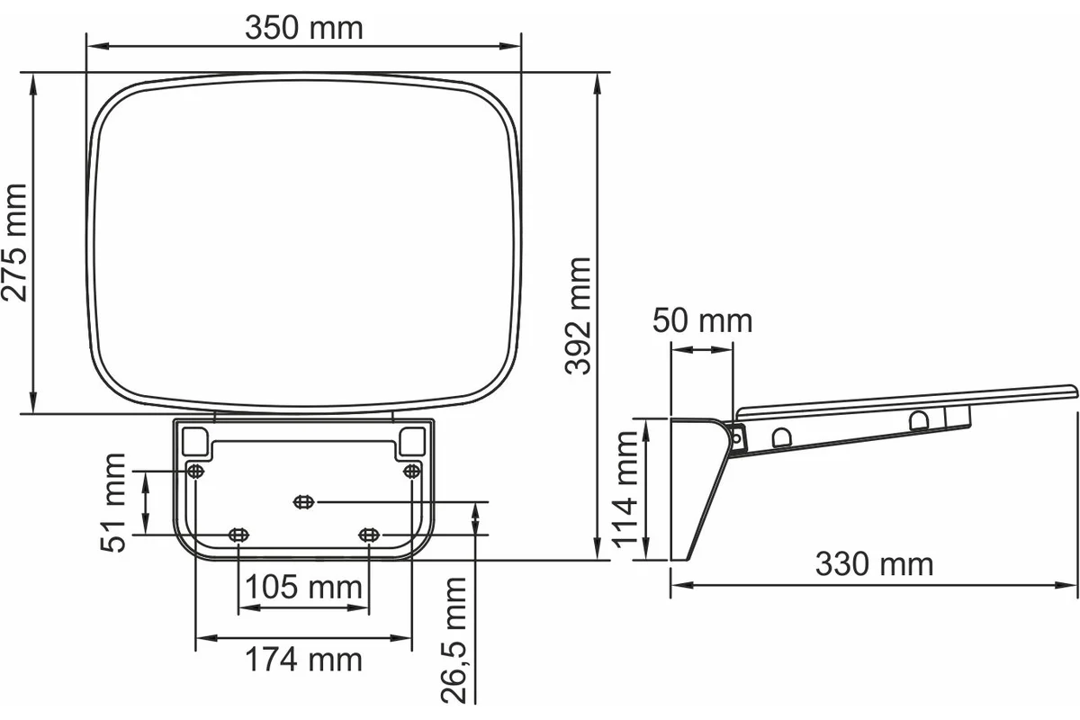 Сиденье для душа WasserKraft SS402