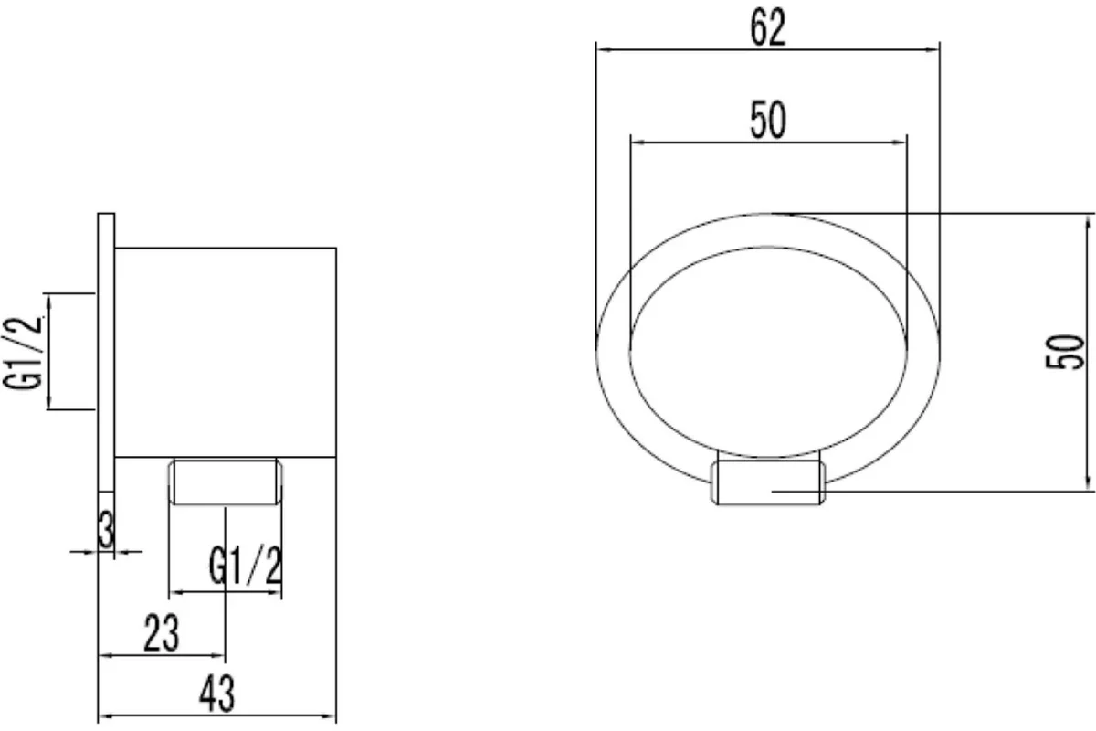 Встраиваемое подключение для душевого шланга Lemark LM8026C